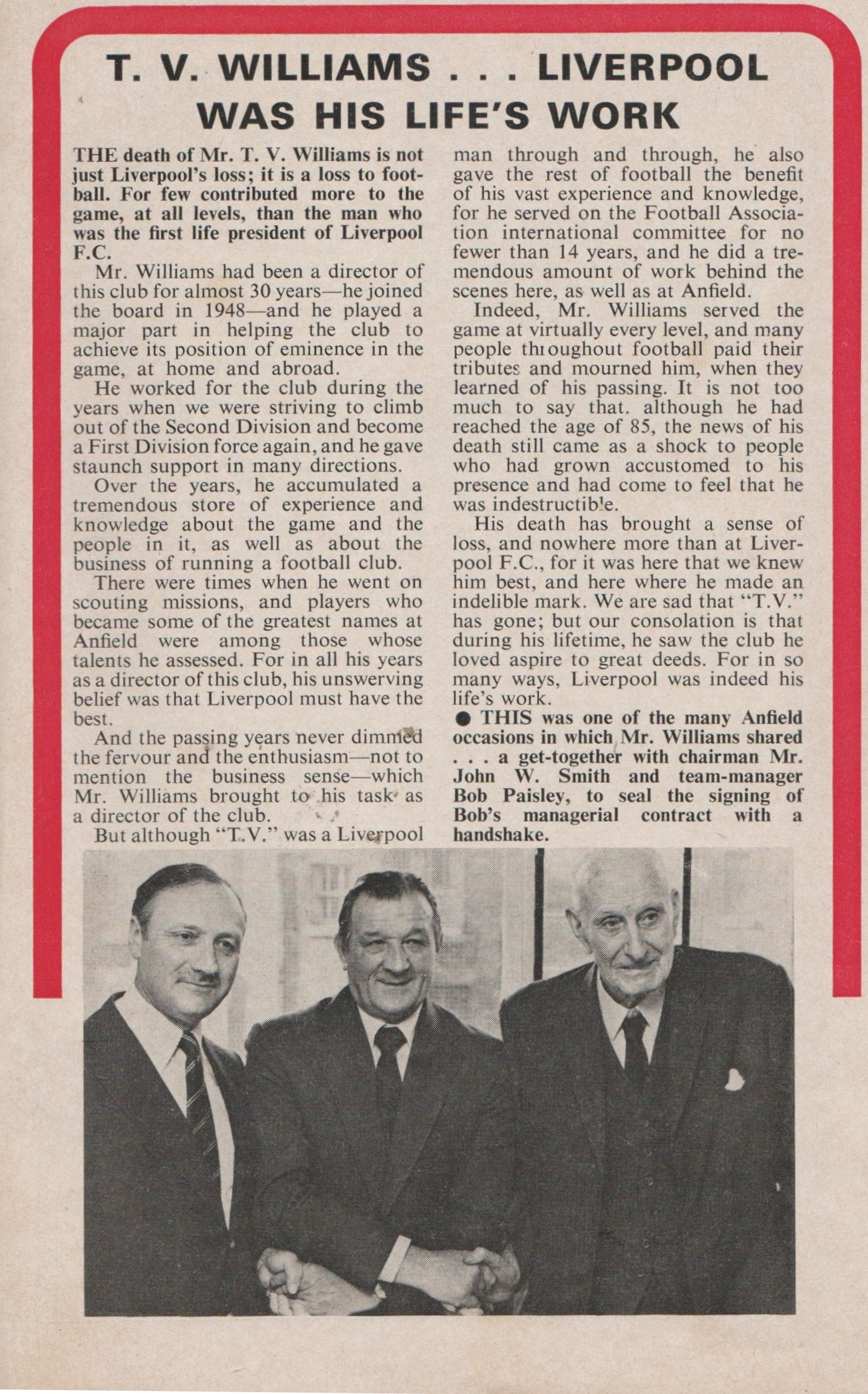 TV Williams remembered